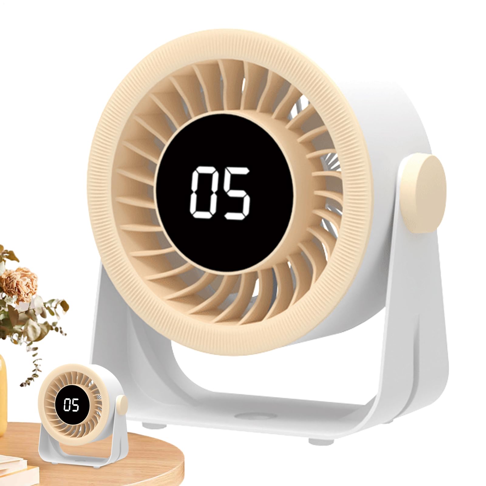 Ventilateur de bureau oscillant sur batterie et mural pour maison et camping
