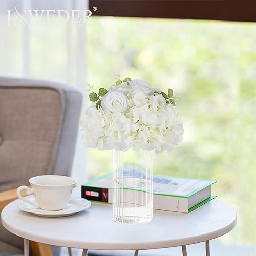 Miniatura 5 de Bolas de flores para centros de mesa, flores de boda, 10 bolas de rosas artificiales, pequeña bola de flores falsas, bola floral de hortensias de