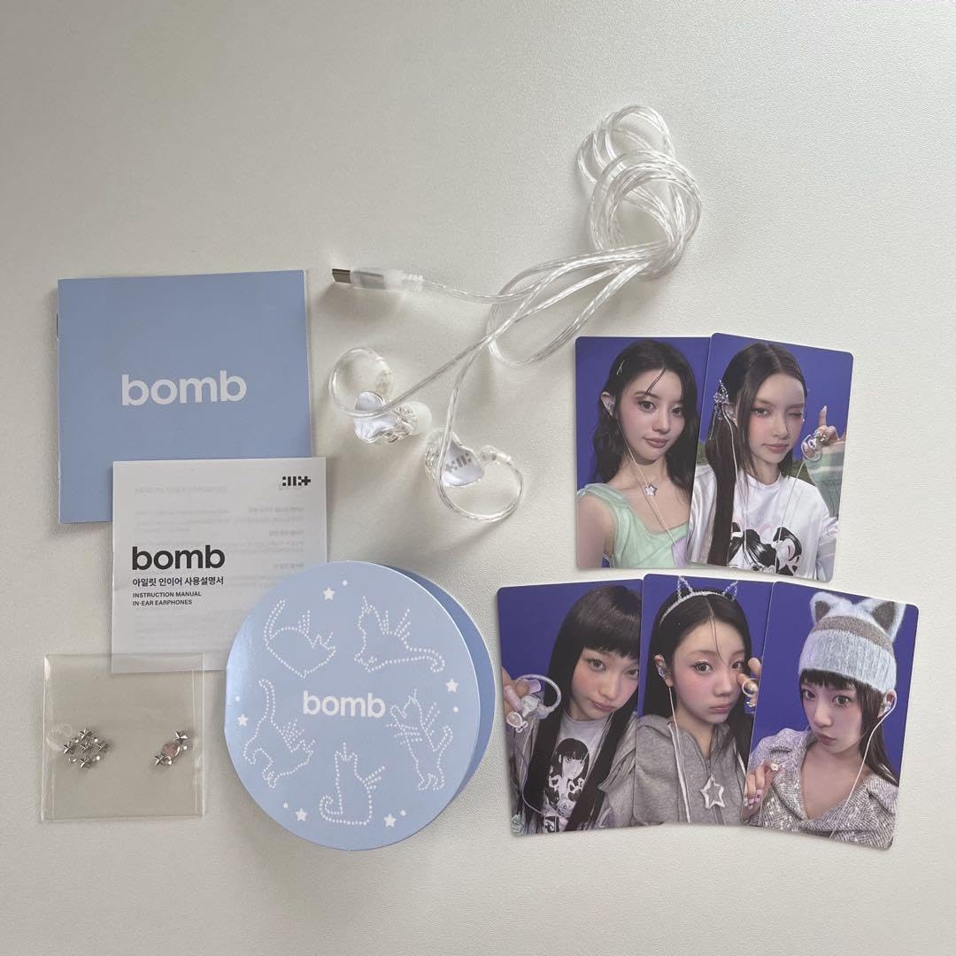 ILLIT bomb Merch ver イヤモニ イヤホン Amazon.co.jp: ILLIT イヤモニ風イヤホン bomb merch イヤホン