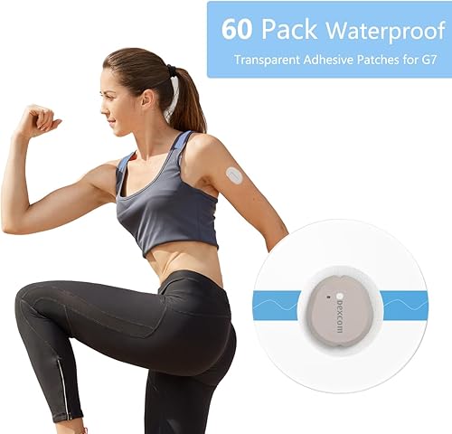 Miniatura 2 de G7&Stelo Over Parches impermeables  Paquete de 60 parches adhesivos transparentes G7 para monitor continuo de glucosa, cubierta de sensor de larga