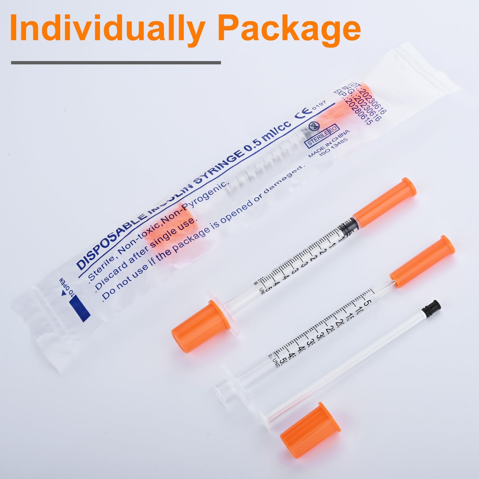 Confezione da 20 strumenti di misurazione erogatori da 0,5 ml, 0,29 x 13 mm, sigillati singolarmente, accessori da laboratorio, strumenti per l'alimentazione di liquidi per animali domestici