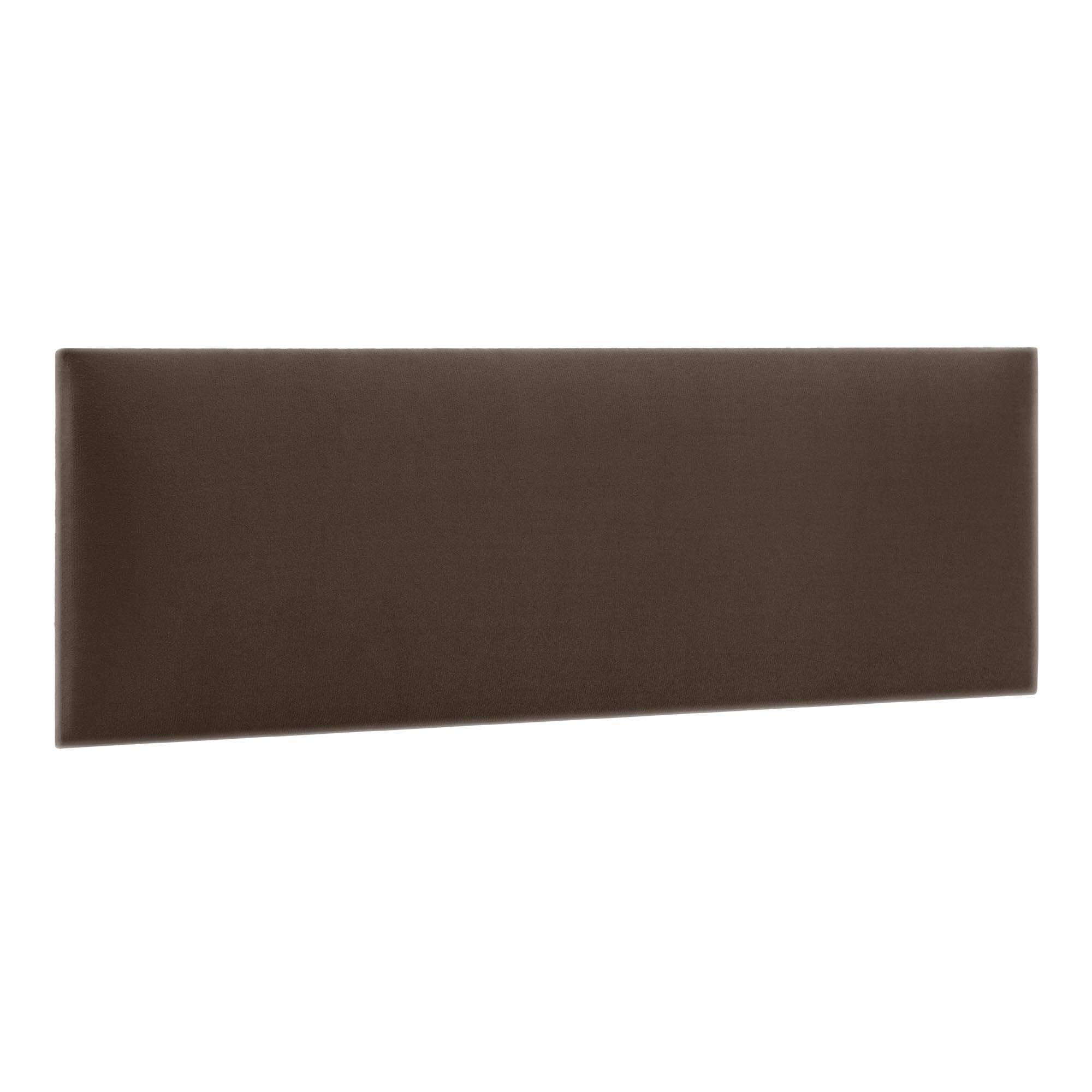 murando - Wall cushion as a headboard for a bed Rectangle Velvet 30x90 cm - Padded wall panel wall decoration for bedroom living room children's room - brown
