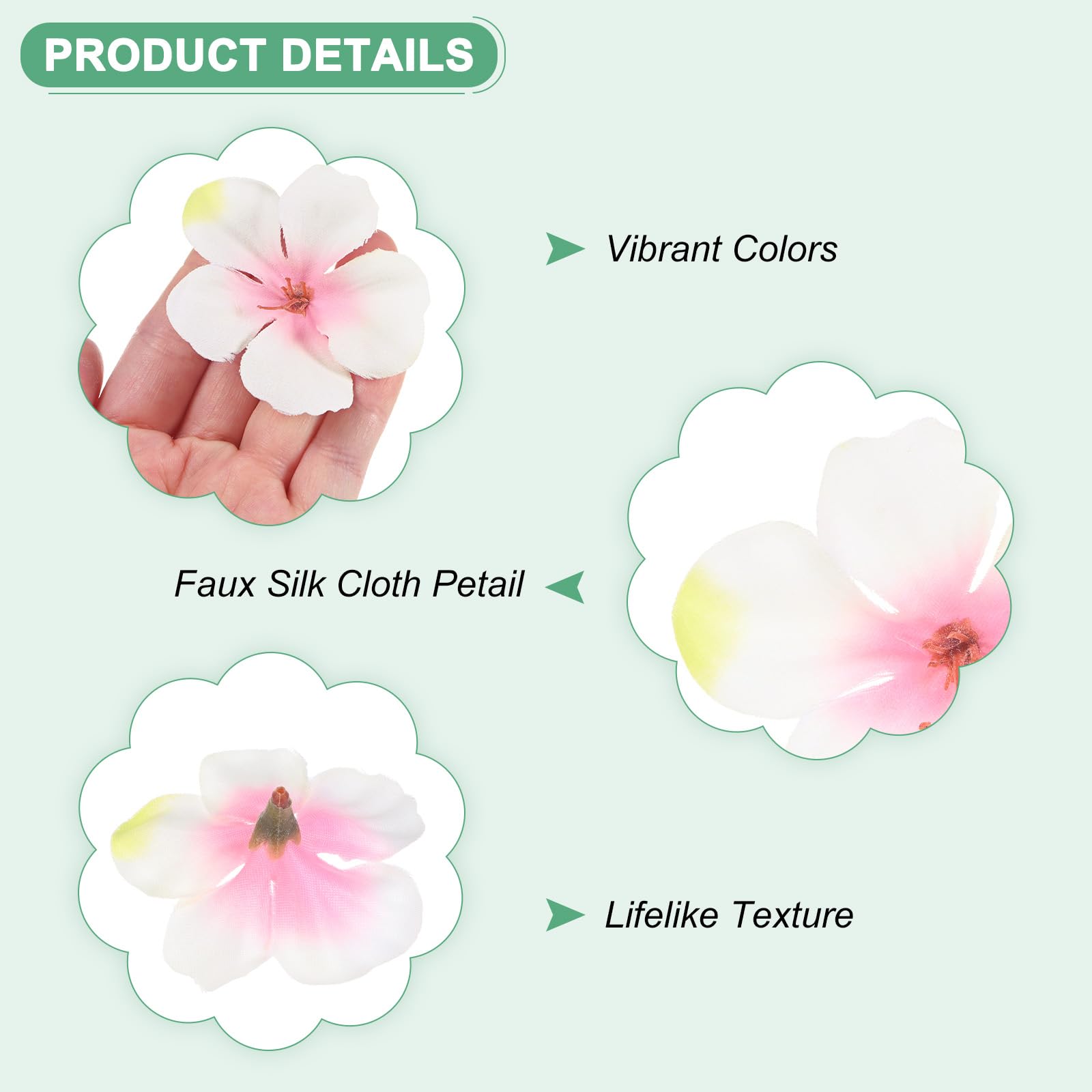 M METERXITY 100-Pack Artificial Orchid Flower Heads - Image 2