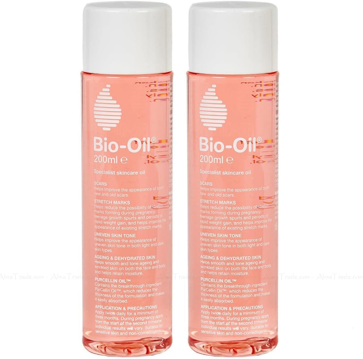 Bio Oil Skincare Facial Oil for Scars Stretch Marks and Uneven Skin Tone, 200ml, 2 Pack, 200 ml (Pack of 2)