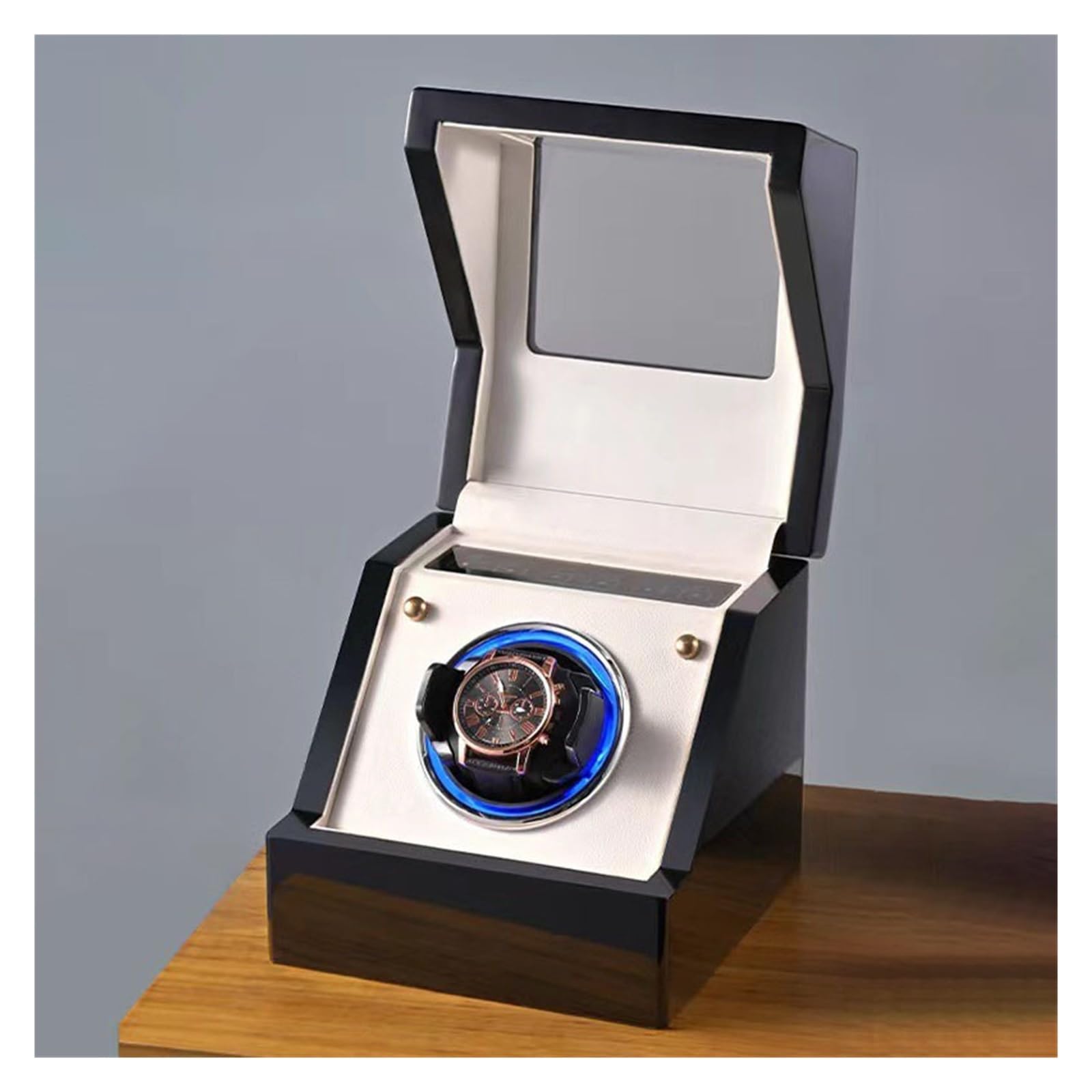 Cassetta di sicurezza, Scatola Avvolgitore Automatico For Orologi In Legno Impronta Digitale Touch Meccanismo Silenzioso Movimento Scatole Avvolgitore For Orologi Strumenti For La Raccolta Di Orologi