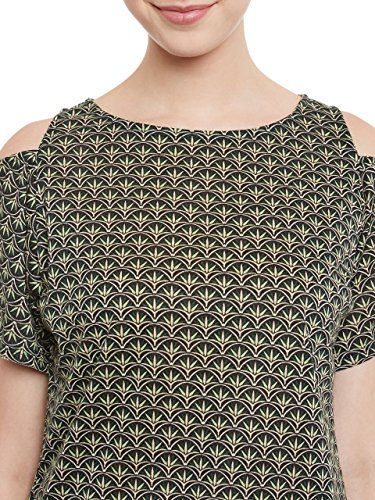 Image of Miss Chase Women's Floral Printed Cold Shoulder Relaxed Fit Top
