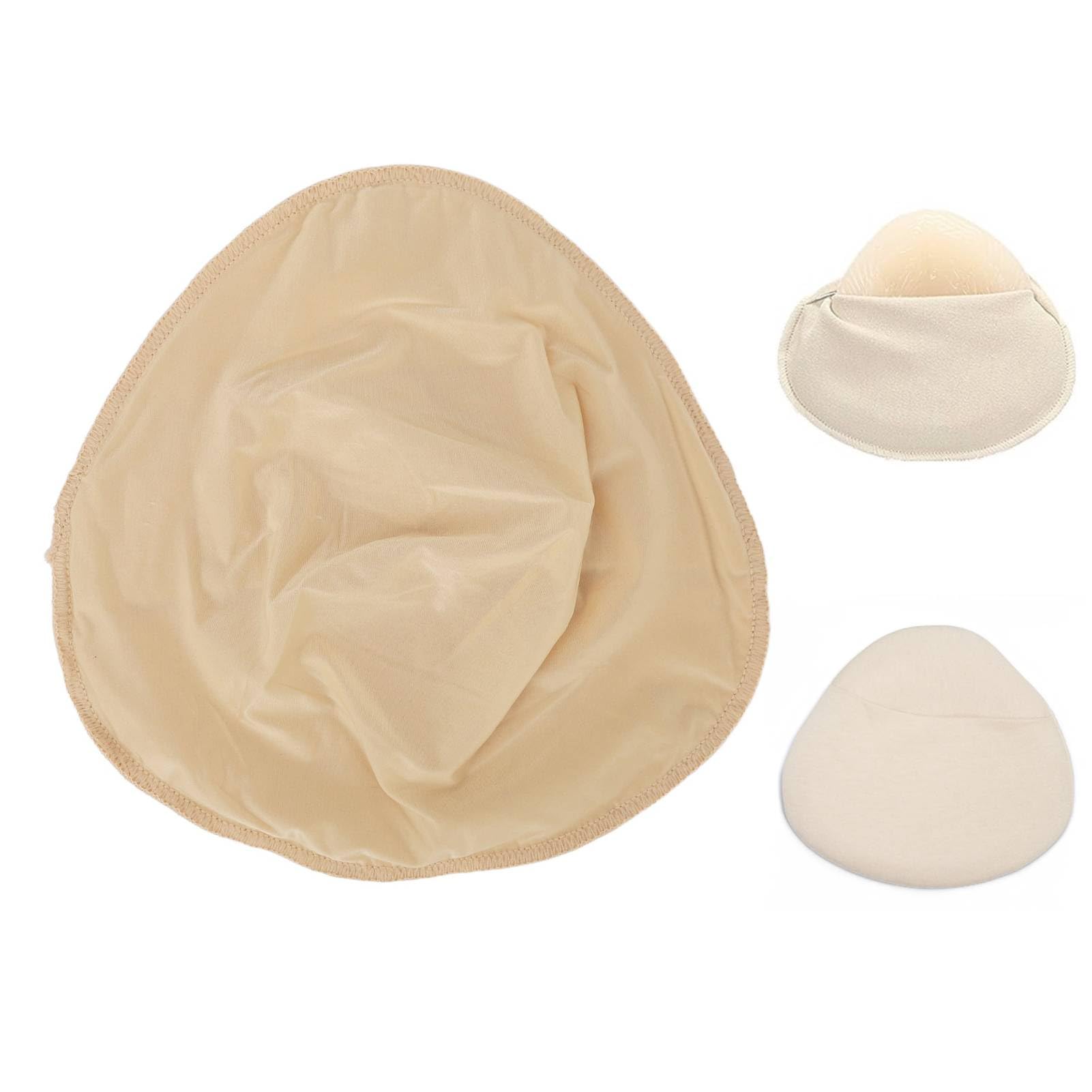 JiawuJiawu Fake Breast Protective Case, 1 Cotton Breast Form Protector Pocket Silicone for Mastectomy, Breathable Breast Pockets Size L, Breast Implants Anti-Dust (ATR)
