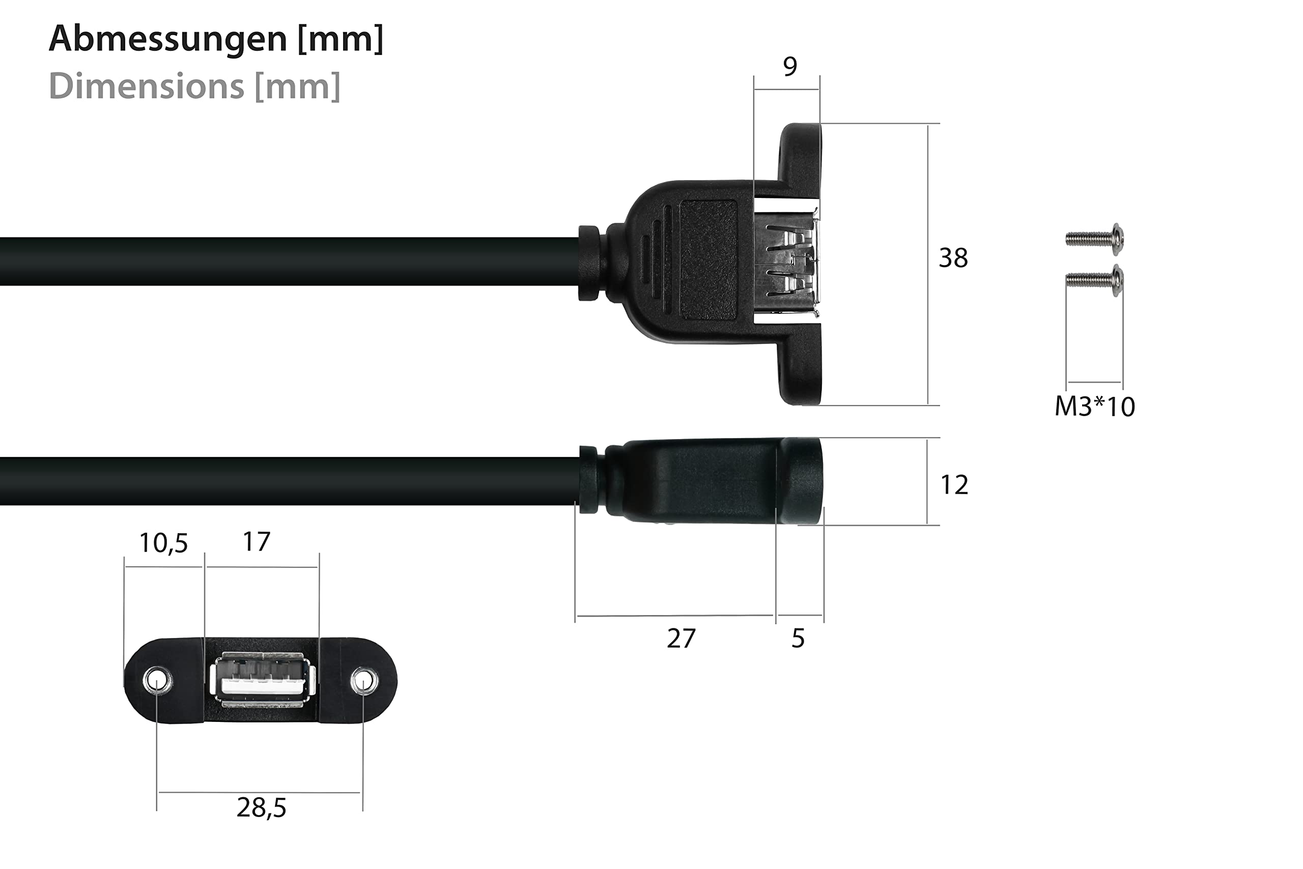 Kabelmeister Cavo Prolunga USB 2.0 – Tipo A Maschio A Femmina, 5 Metri, Trasferimento 480 Mbit/s - 4