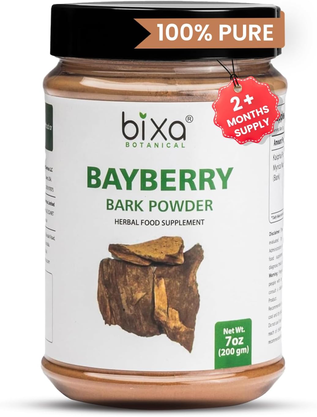 Bixa Botanical Bayberry Powder | Myrica esculenta | 200 Grams / 7 OZ | Ayurvedic Herbal Supplement | Gluten Free, Non-GMO, Steam Treated, Vegan, 100% Pure.