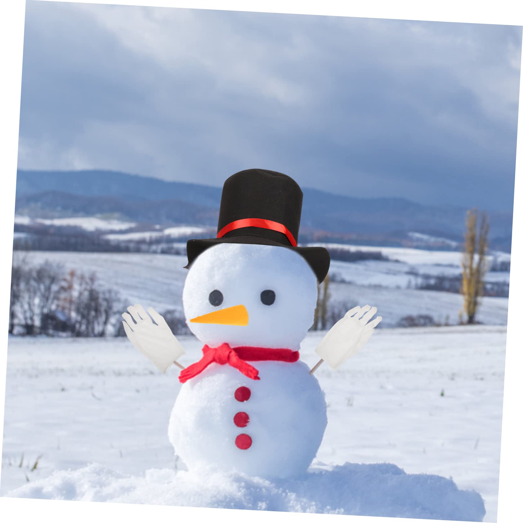 Cabilock 3 Ensembles Ensemble D'Habillage De Bonhomme De Neige Jouet De Bonhomme De Neige Accessoires De Chapeau De Nez Kit D'Habillage De Bonhomme De Neige Kit De Bonhomme De Neige