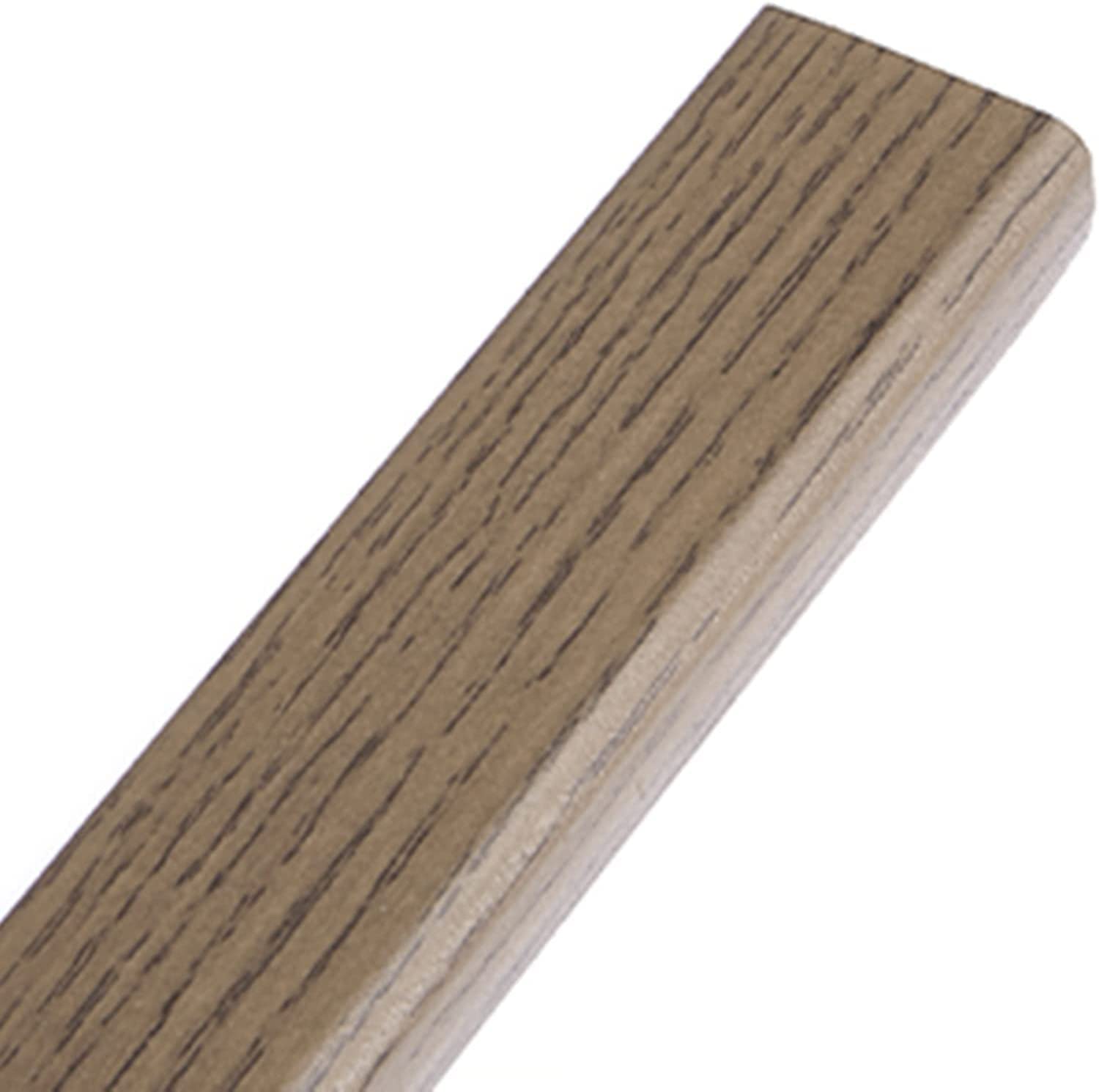 Tira de transición de piso for brecha, nariz de escalera de metal, protector de borde de peldaño antideslizante/tira de transición, acabado de grano de madera de aluminio for el hogar, porche, terraza