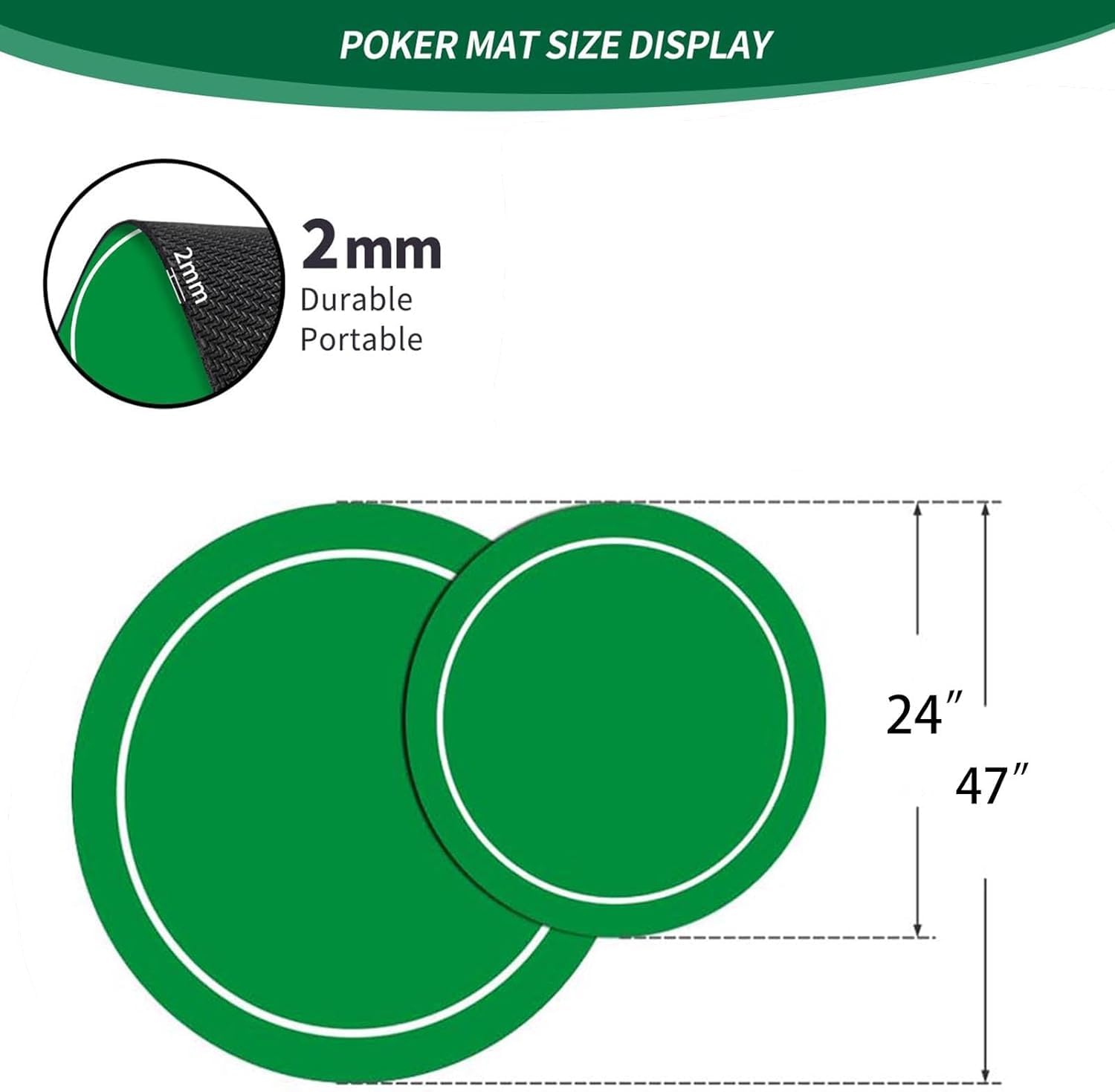 Estera de póker profesional disposición portátil d Alfombrilla de póquer portátil, alfombrilla de diseño de juego for jugadores, alfombrilla de diseño de mesa de ruleta de casino profesional plegable(