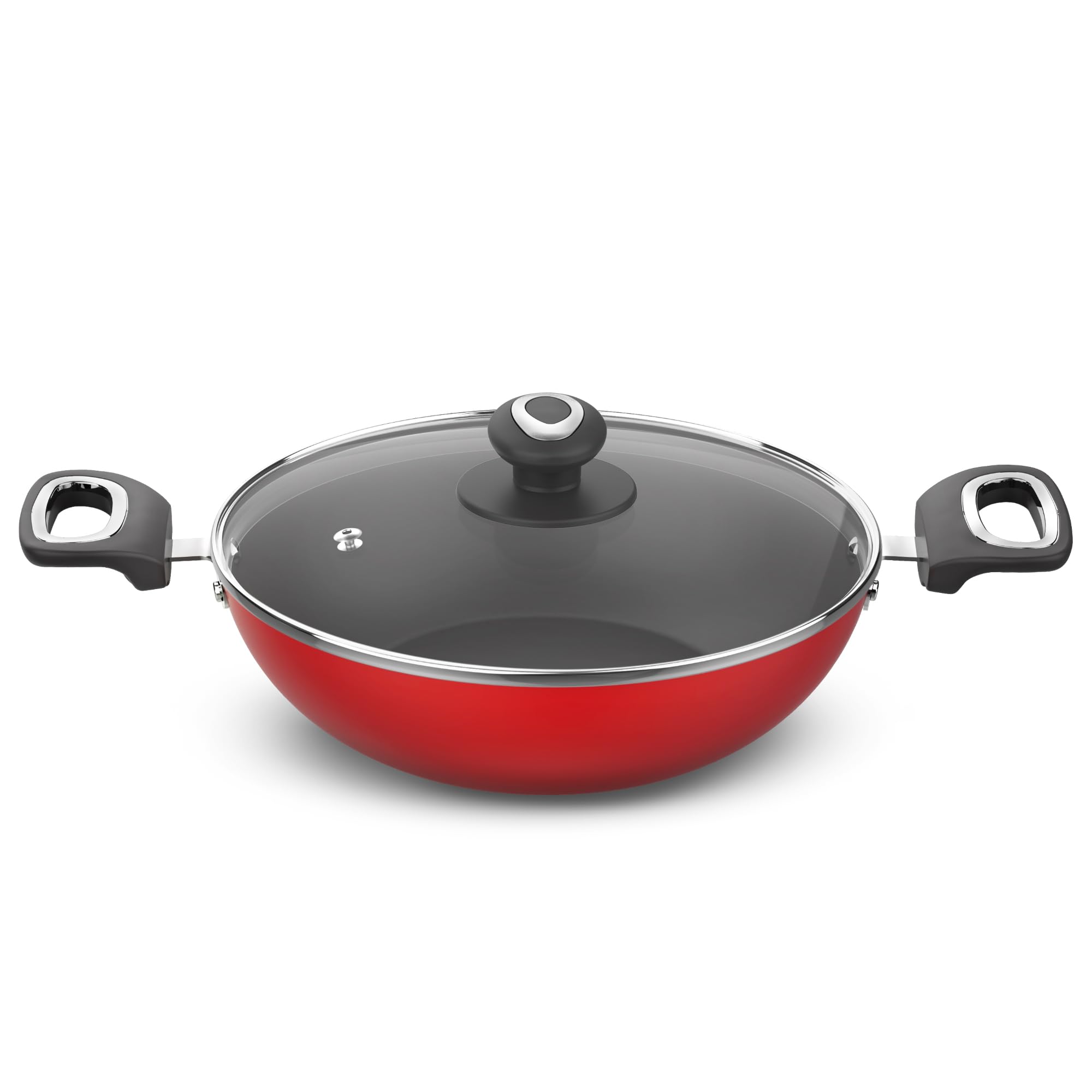 ‎Preethi Dura Collection Non Stick Kadai, 24 cm, with Glass Lid, Gas & Induction Compatible, 5 Star Non Stick Effect, Chilly Red (B08L5X3RY9) Amazon Price History, Amazon Price Tracker