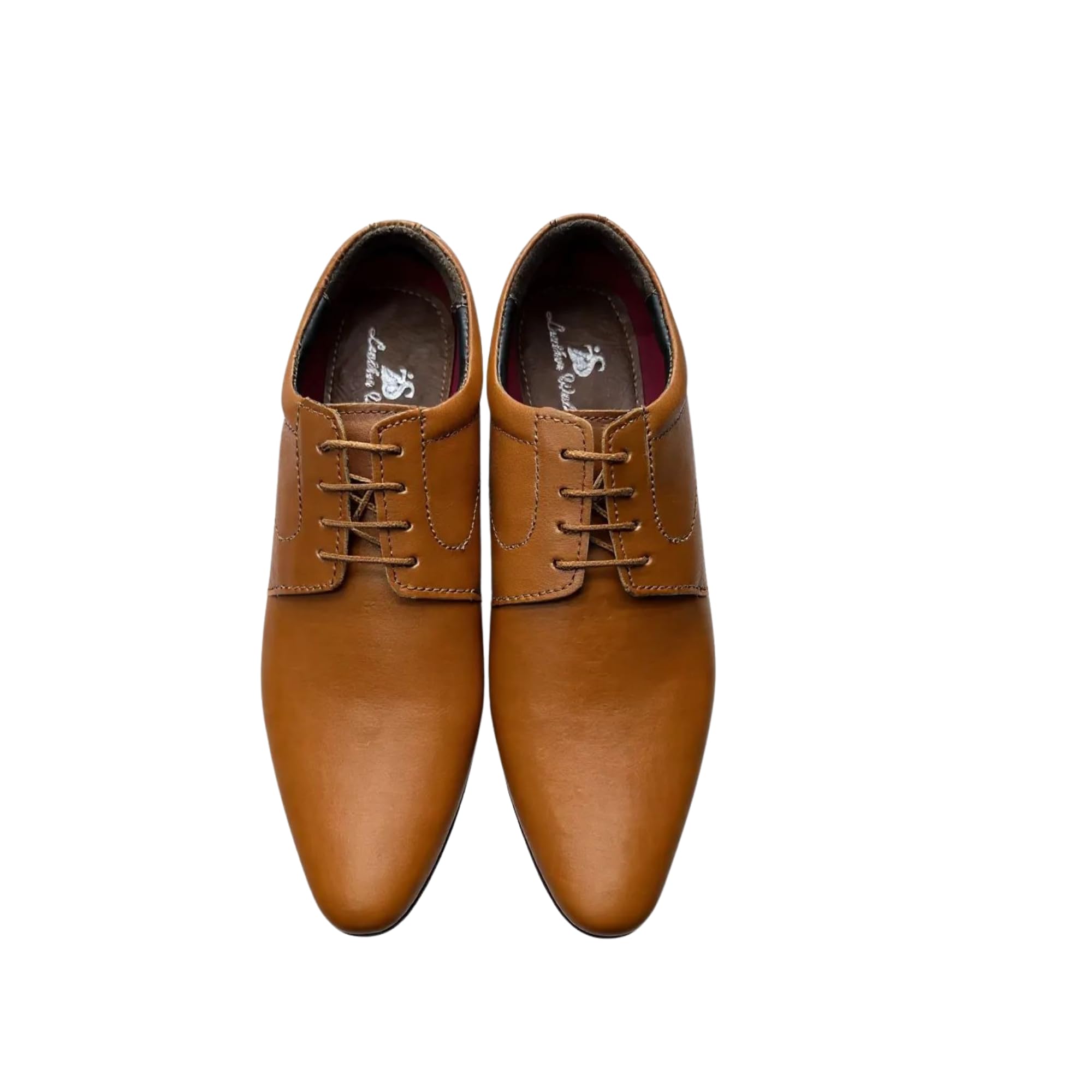 zs leather walk Brown Pointed Toe Formal Lace-Up Shoes for Men | Made with Genuine Leather-picture-46