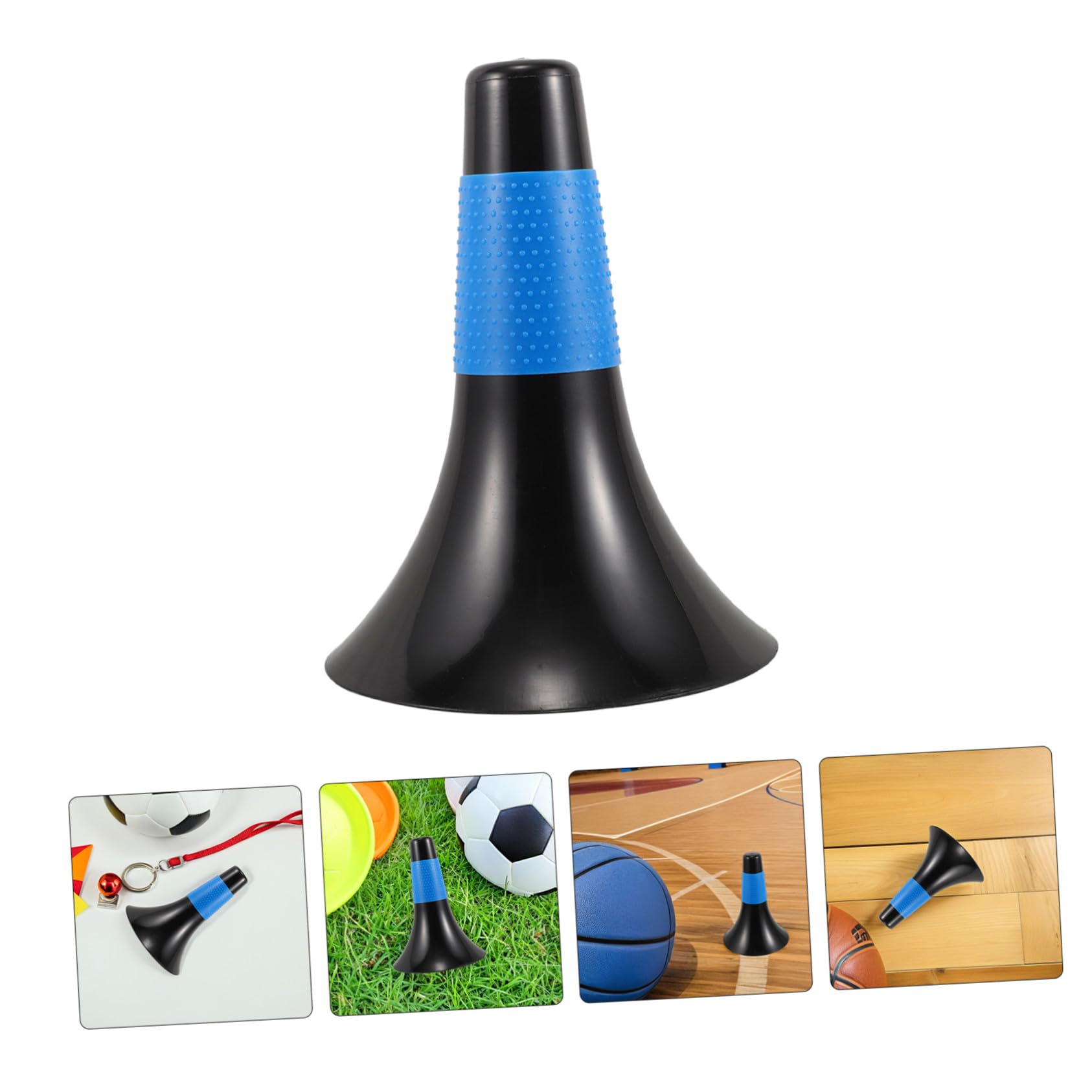 5 Coni per Allenamento Sportivo per Calcio e Basket, in Plastica, Alta visibilità, Design Stabile per Esercizi di Agilità e Ostacoli