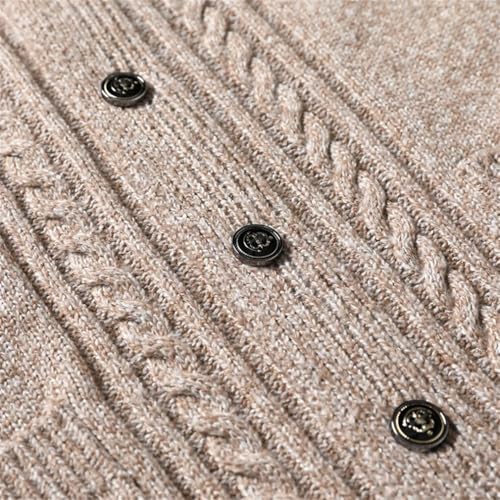 Men Thick Knit Vest Sleeveless Sweater Buttons Down Basic V Neck For Spring Winter Knit Vests3