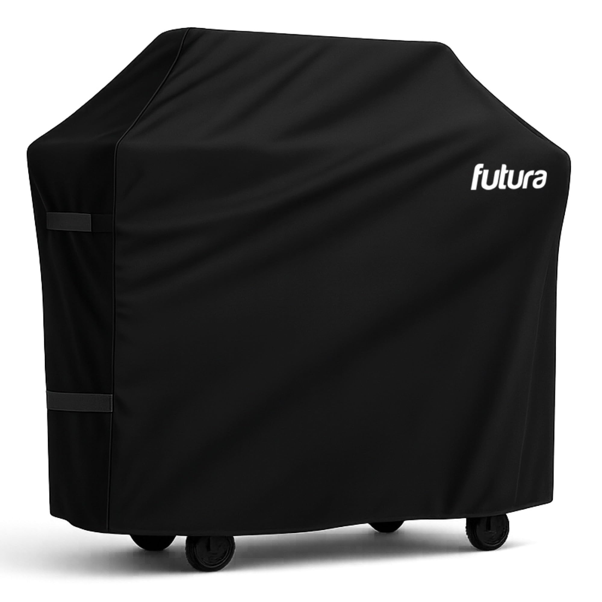 Futura Premium BBQ Cover Waterproof 183x66x130cm, Large Outdoor Heavy Duty 600D Oxford Fabric Barbecue Covers with UV Protection, PVC Lining, 2x Handles and 2x Velcro Straps for Outdoor Grills