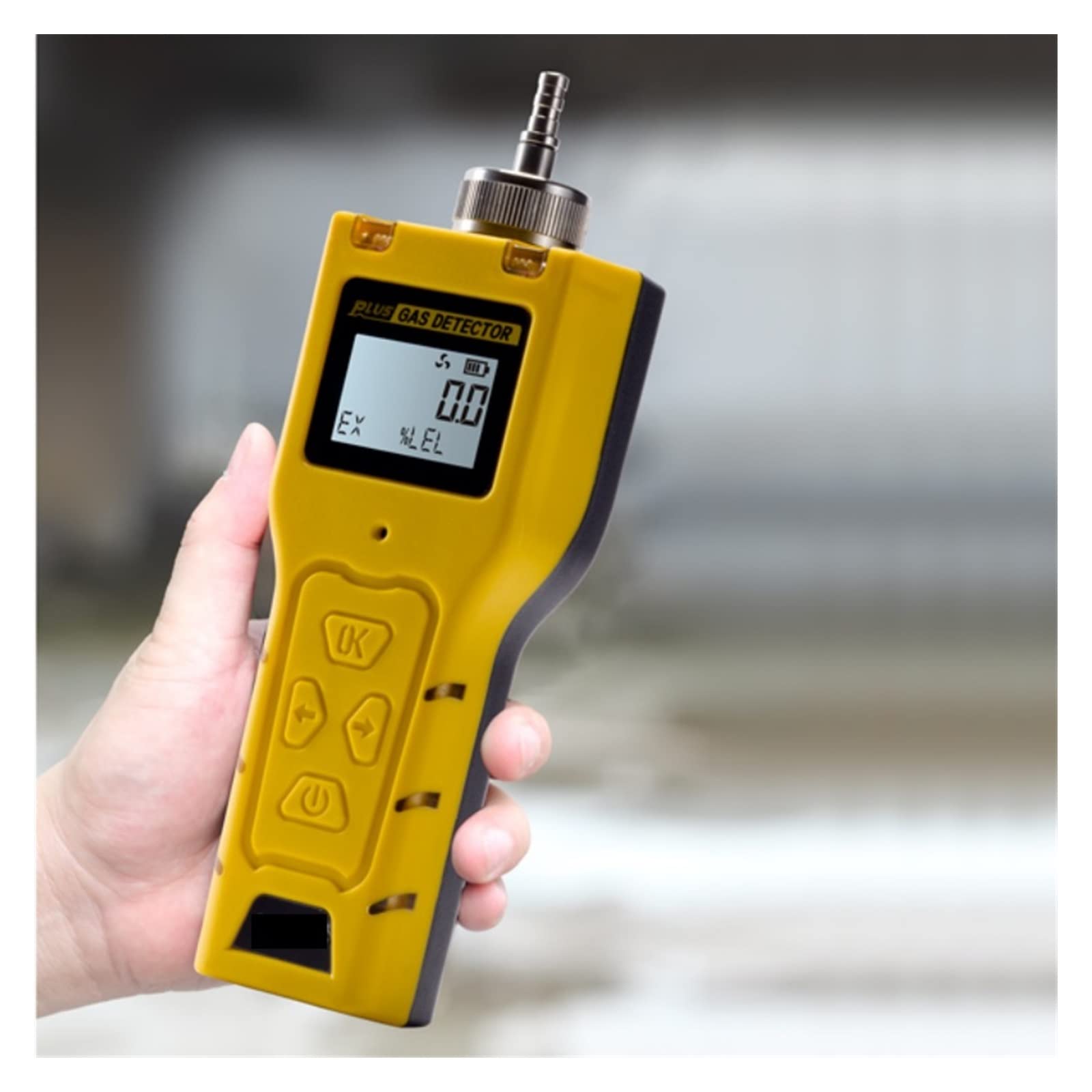 Rilevatore Gas, Misuratore di perdite tenuto in mano del rivelatore portatile del gas dell'azoto N2 for il pompaggio/diffusione attivi Temperatura Umidità/PPM, mg/m3,%VOL, mg/L per Lavoro, Casa