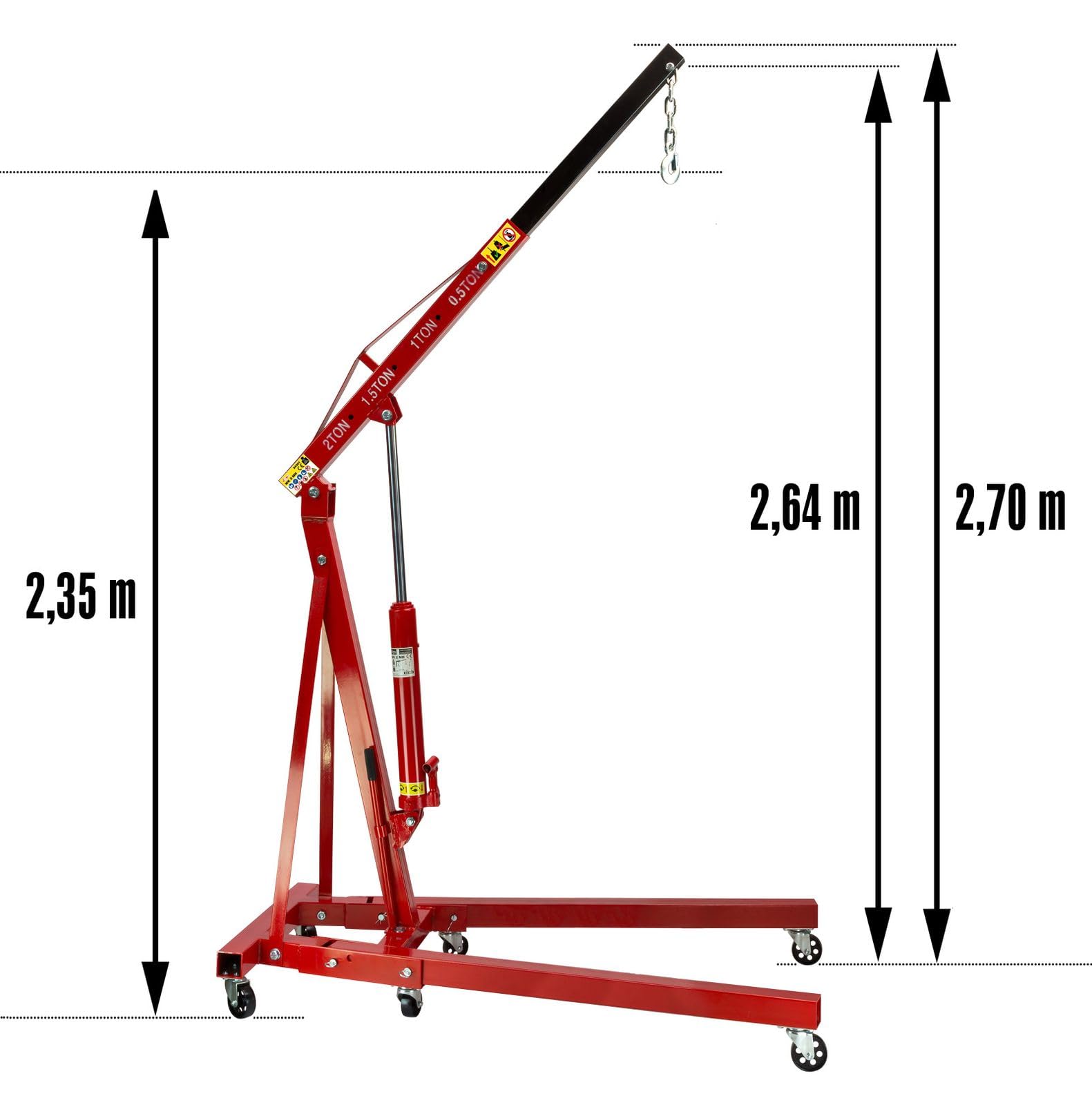 Werkstattkran Werkstatt Kran Gewicht 82kg Motorkran Getriebekran für 2 t 2000 kg