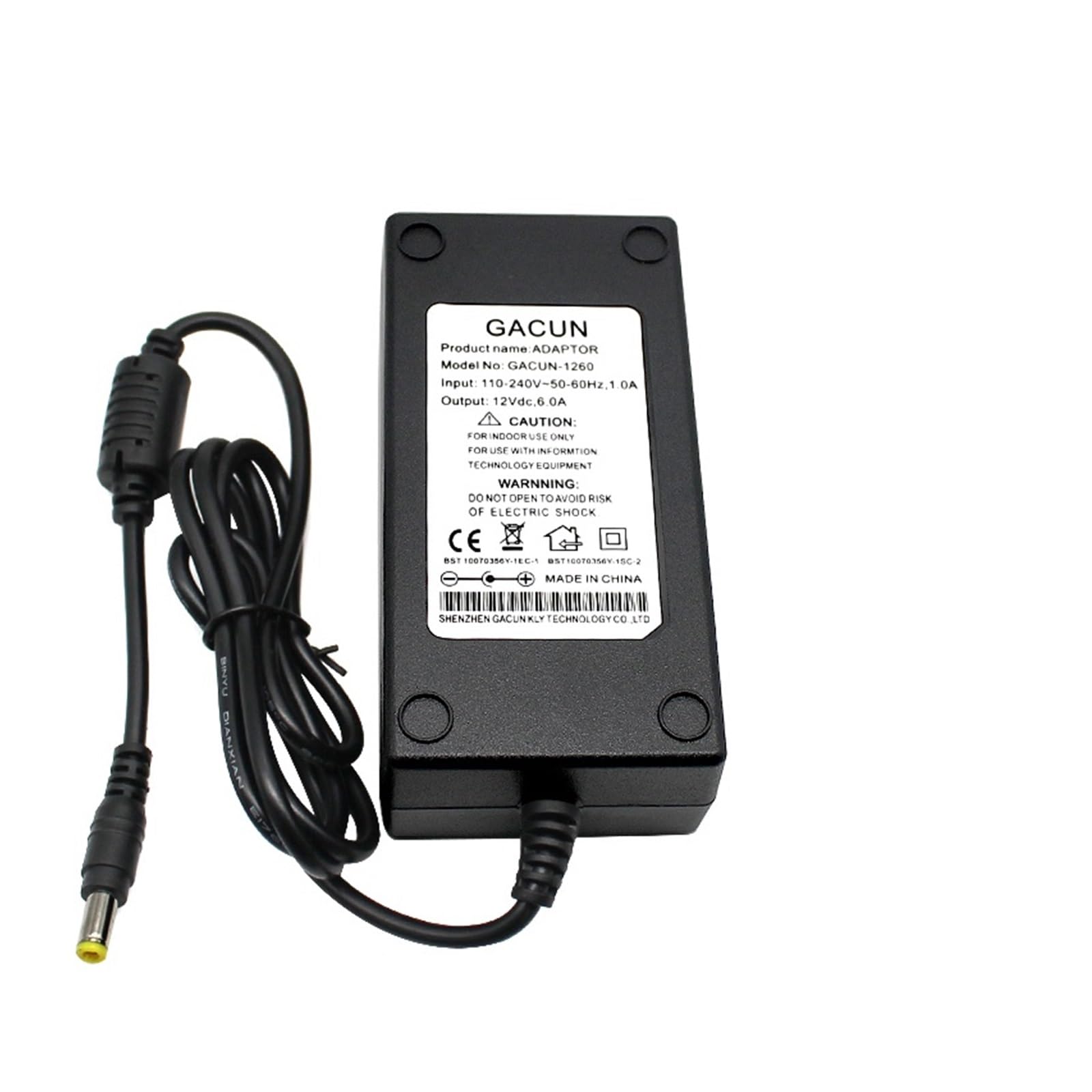 Adaptador de corriente 100V-240V con salida estable de 12V 5A y transformador para iluminación LED segura 7