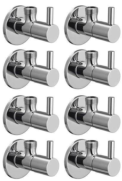 GKP Angle Cock Flora Brass Chrome Plated - Set Of (8)