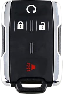 Keyless Entry Remote Control Car Key Fob Fits for 2014-2019 GMC Sierra/Chevy Silverado 2015-2021 GMC Canyon/Chevy Colorado (M3N-32337100 Chrome), Set of 1
