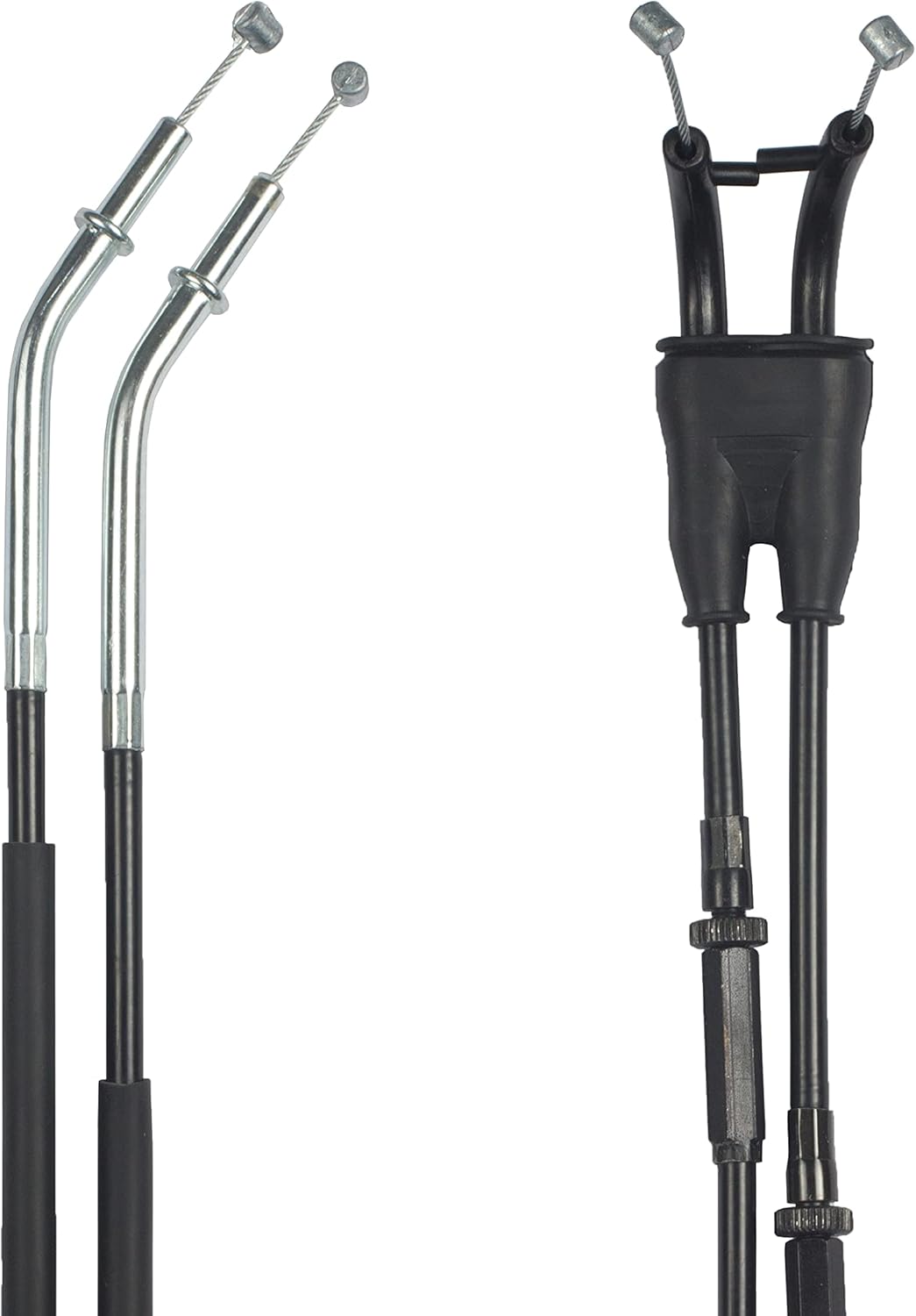 Both ends of the throttle cable set