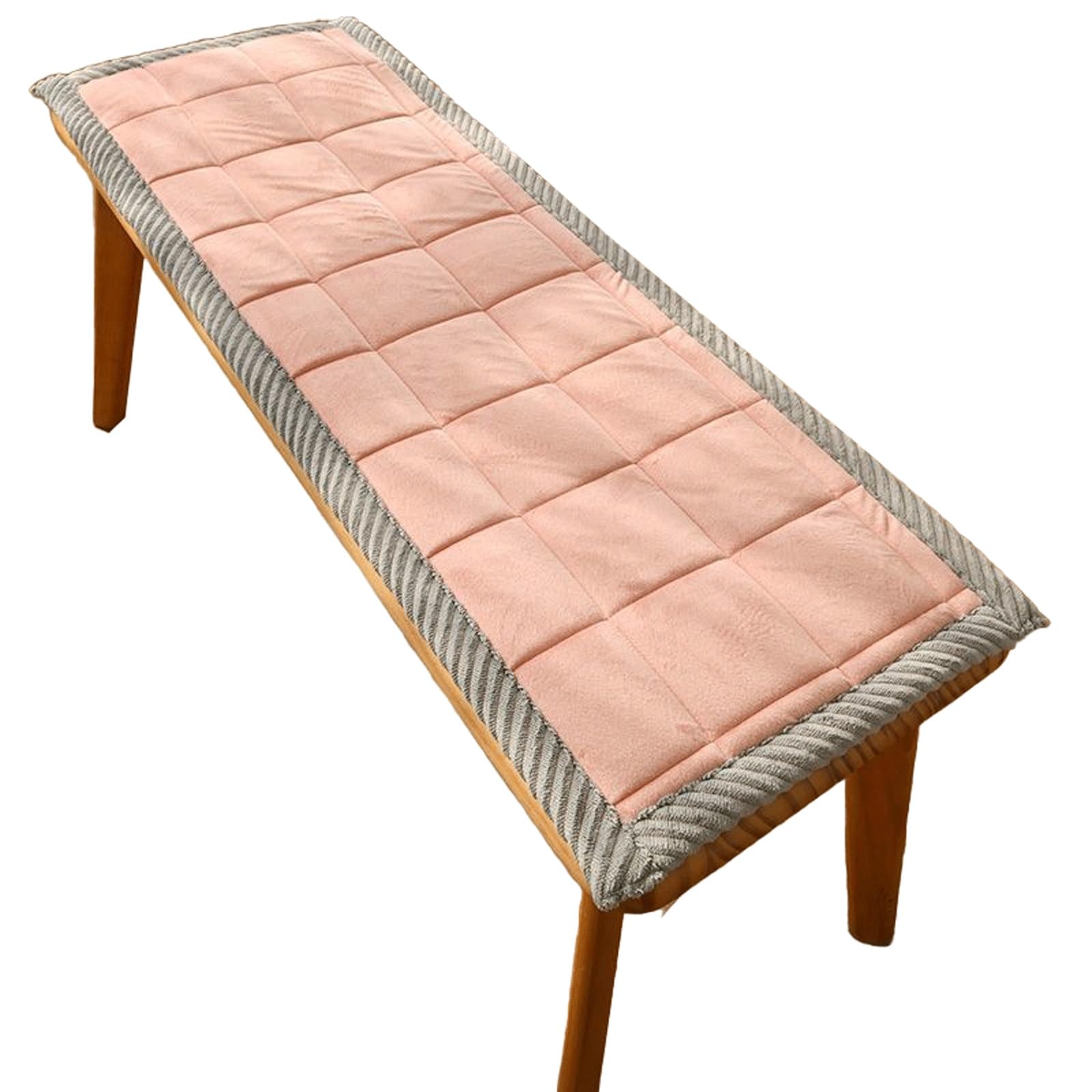 Podkładka na ławkę zewnętrzną do leżaków i huśtawek – antypoślizgowa nakładka (brzoskwiniowa, 48 x 180 cm) - futro do wewnątrz/na zewnątrz, pasuje do 48/40/60/54/36 x 40,6/45,7/30,5/35,6 cm