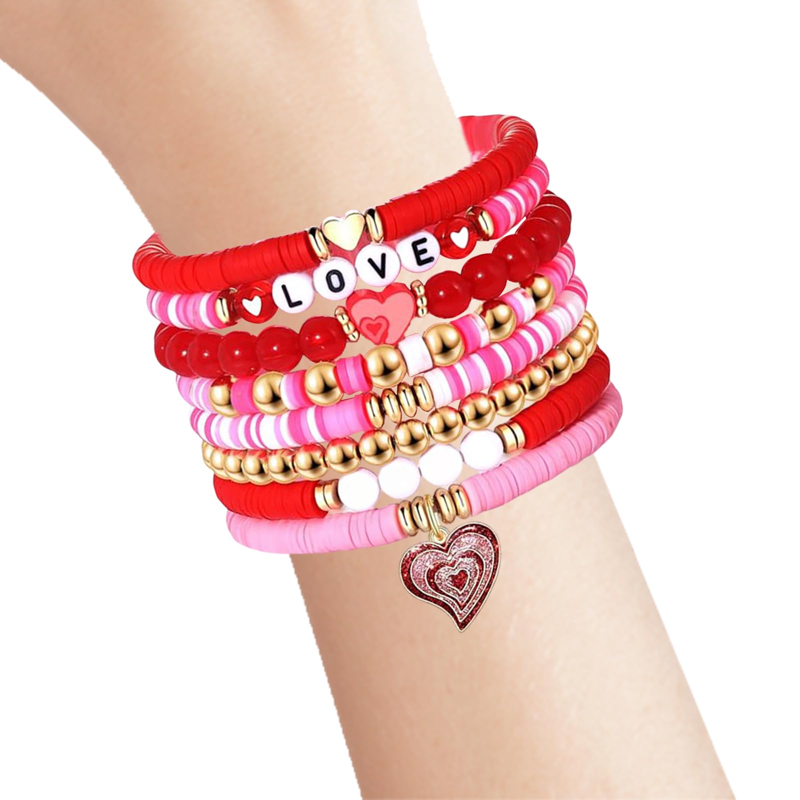 Generico Bracciali a maglie per donna Multistrato regolabile | Bracciali charm Catene sovrapponibili a , delicate e sobrie, per compleanni, festa della mamma, matrimoni, feste, Natale,