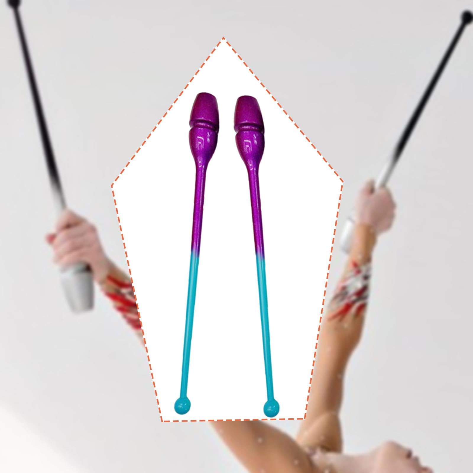 Qianly 2 Pezzi Clave Ginnastica Ritmica Collegabili Bastoncini Danza Attrezzi Allenamento Pp Leggero Pratici Facili Controllo Adatti a Spettacolo Gara E Casa