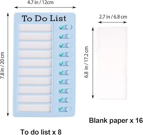 Miniatura 2 de Oungy Paquete de 8 tablas de tareas portátiles con lista de verificación de mis tareas, lista de tareas reutilizable de 4.7 x 7.9 pulgadas, tabla de