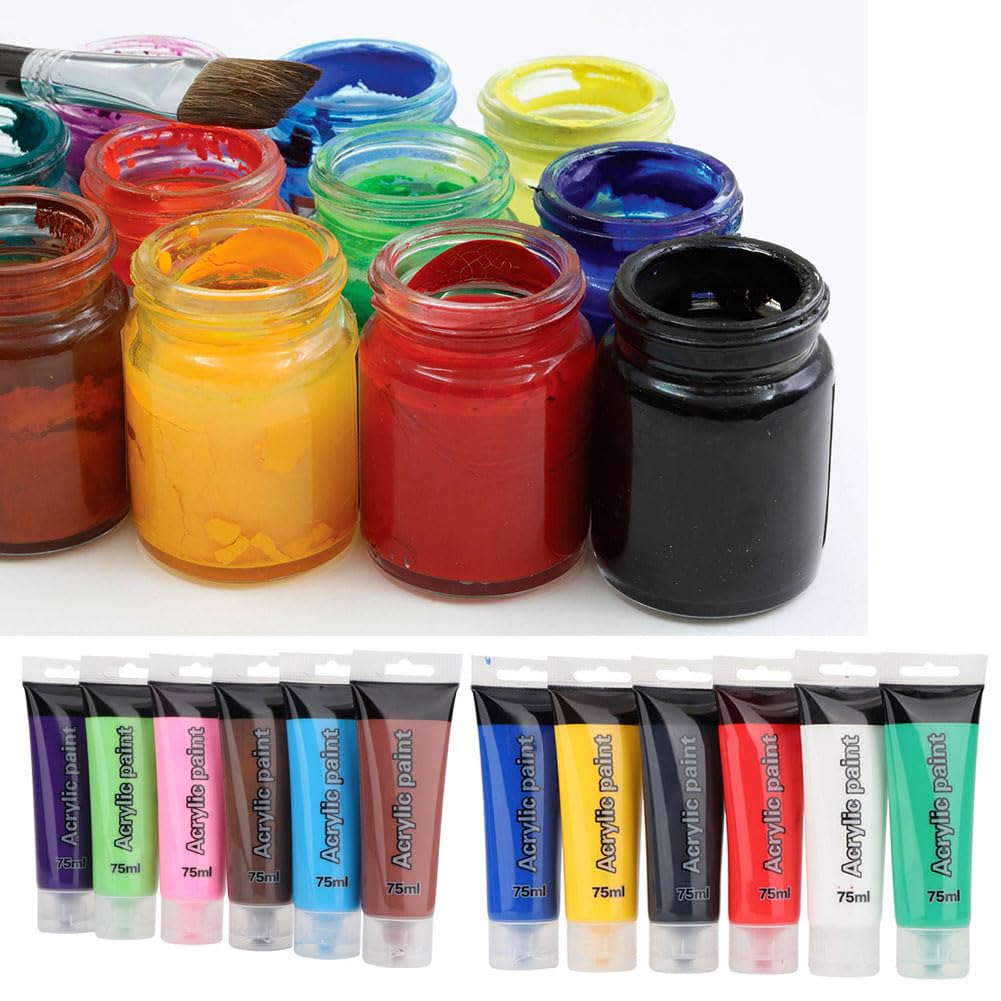 12-Farben-Röhrenfarben-Acrylfarben-Set zum Malen von Künstlerbedarf