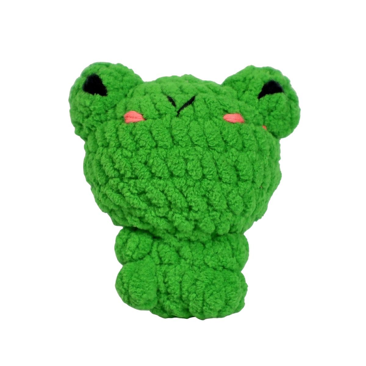 Knitty Critters – Yarnimals – Floyd The Frog | Beginner-Friendly Crochet Craft Kits with 100% Recycled Yarn - Amigurumi Crochet