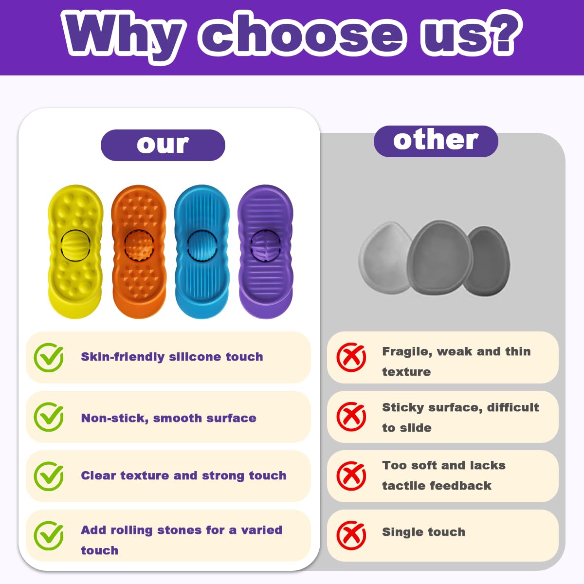 Worry Stones, Fidget Toys, Sensory Toys, Fidget Toys for Kids Sensory Toys For Autism - Image 3