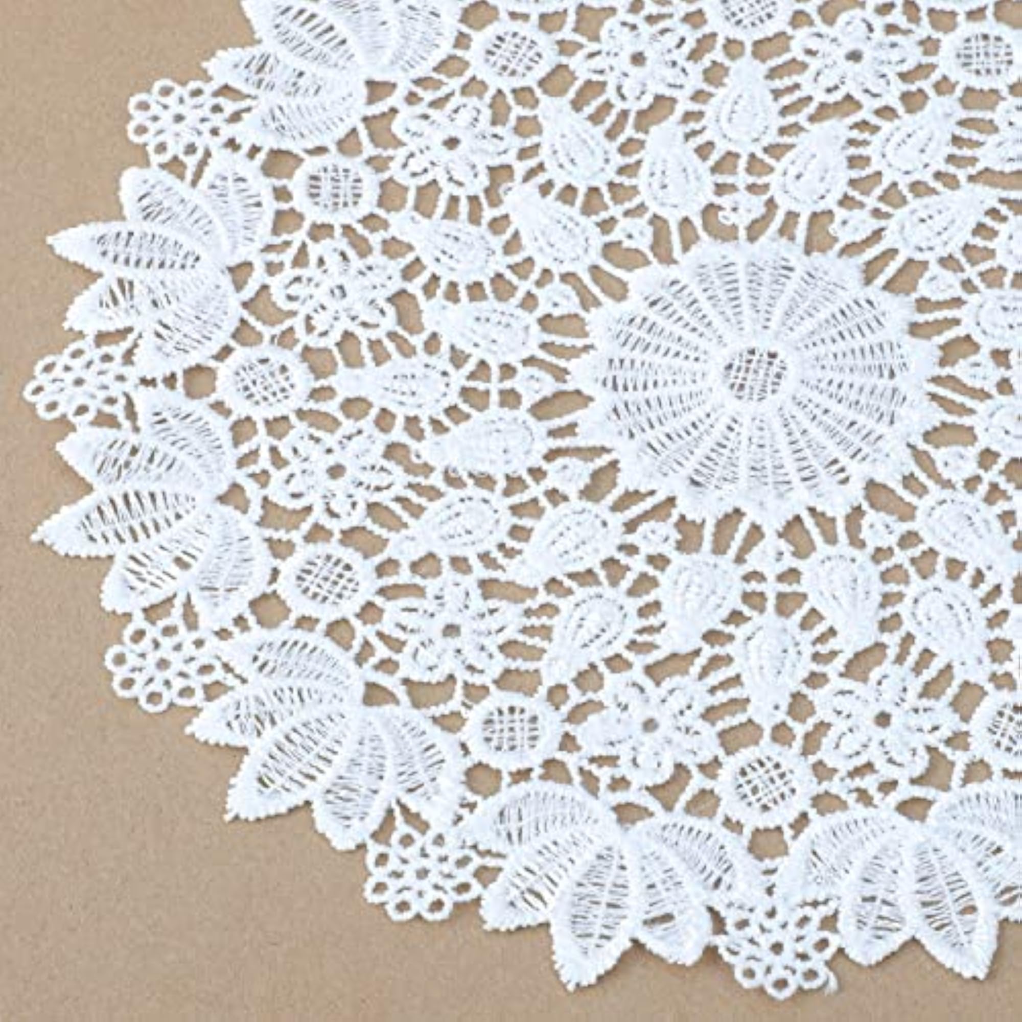 8 Pieces Handmade Lace Coasters Set, Rustic Decor