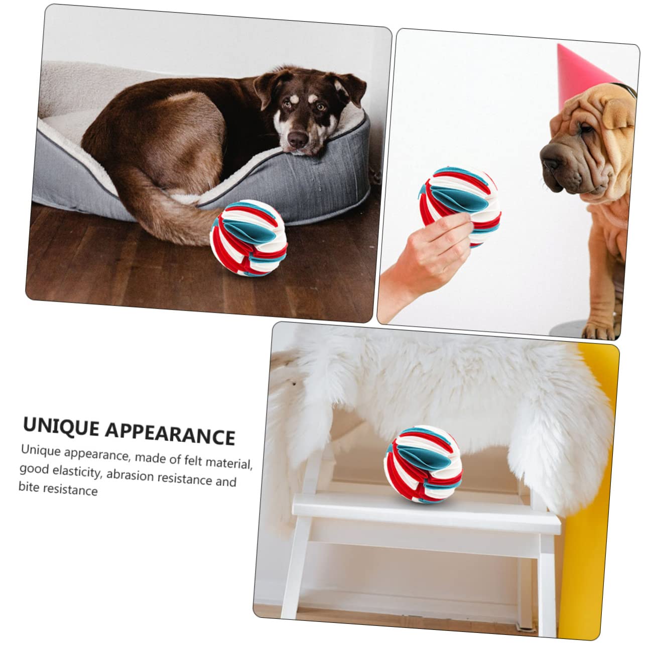 FOMIYES 3 Juguetes para Perros para Molares Juguetes para Olfatear Mascotas Juguete Masticable para Perros para Interiores Y Exteriores.