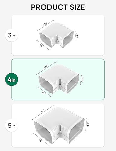 Miniatura 2 de 4 "línea de codo plano conjunto piezas PVC accesorio para decorativo para mini división sin conductos, CA central y bombas de calor