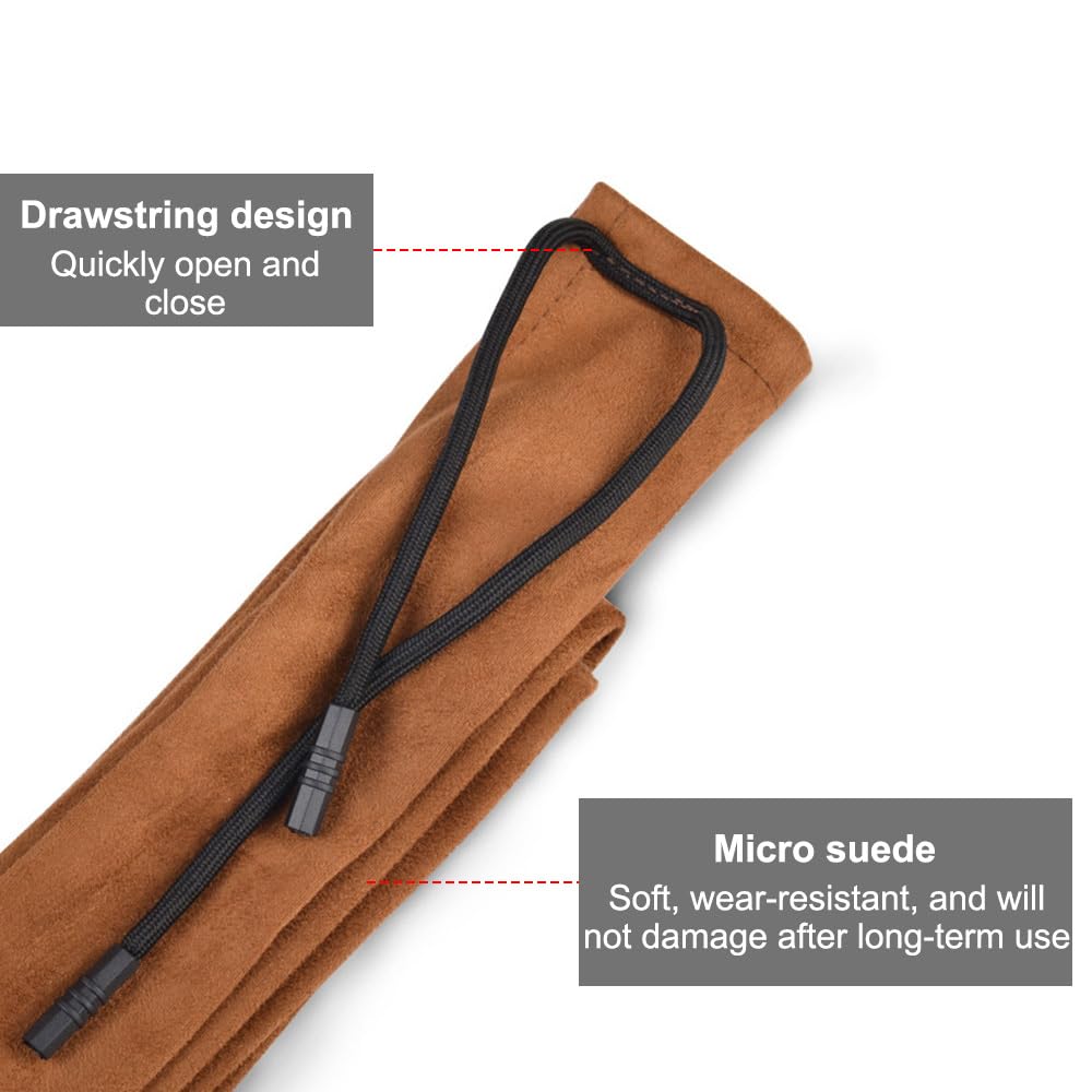 MiOYOOW Bolsa para caña de pescar, bolsa de gamuza para caña de pescar, funda suave para cañas de pescar para interiores y exteriores