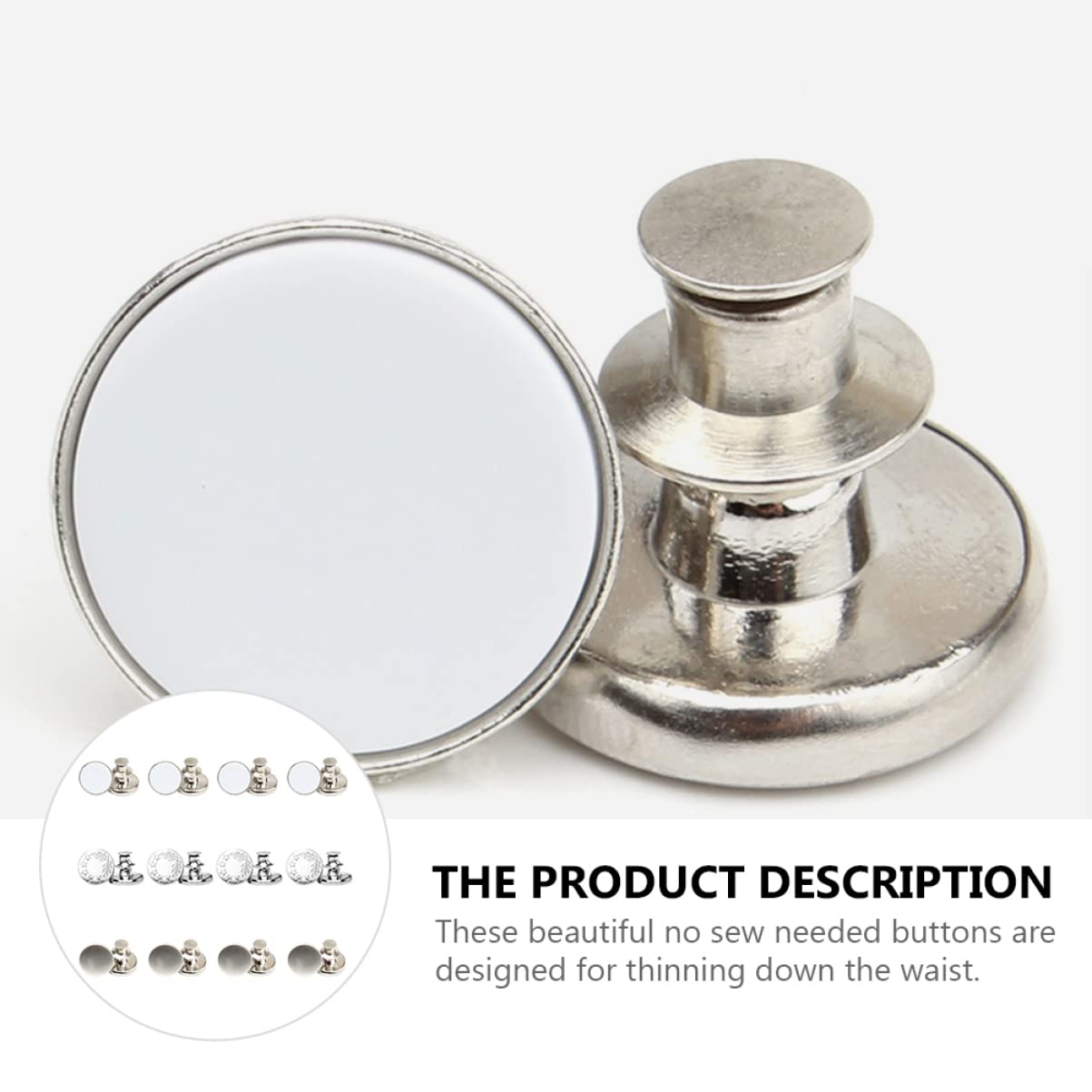 DOITOOL 3 Series Botones Ajustables Para Jeans De Accesorios Para Cintura De Pantalones Sin Costura Para Ajustar Cintura Jeans Pantalones Y Faldas 30 Piezas*3