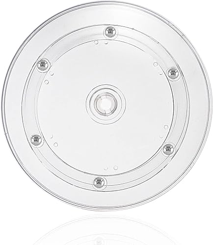 Miniatura 7 de Jersvims - 2 platos giratorios acrílicos de 6 pulgadas, organizador giratorio transparente para cocina, despensa, gabinete, escritorio, especias,