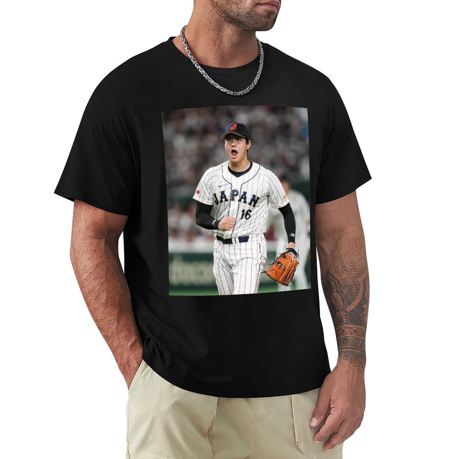 大谷翔平 16番 ホワイト Tシャツ S Amazon.co.jp: 大谷翔平 グッズ 番號16 野球應援 WBC 侍JAPAN 侍
