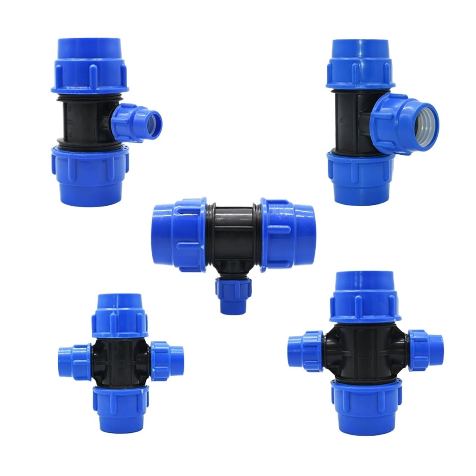 63/50/40/32/25 millimetri di Plastica PE Tubo Riduttore Accoppiatore Tee Raccordi Transizione 3 4-way Acqua Splitter Agricolo Adattatore(63mm x 25mm)