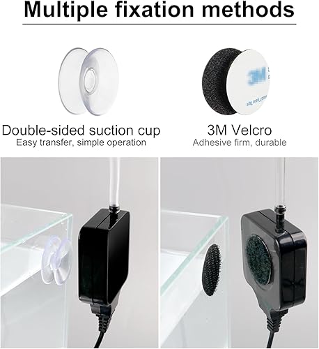 Miniatura 5 de Mini bomba aireadora de aire para acuario para pecera de 1-15 galones, súper silenciosa, 1.5 vatios