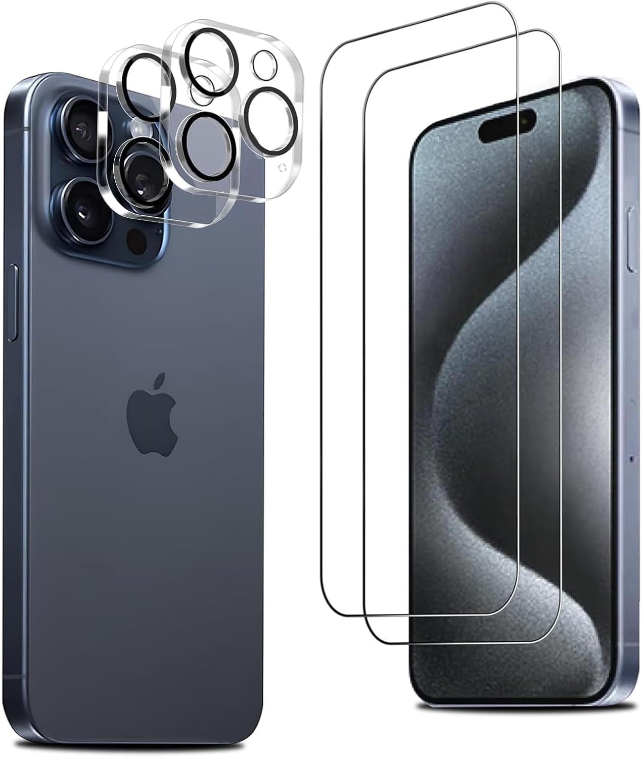 【2+2 セット】適用 iPhone16 Pro ガラスフィルム(2枚入り)+適用 iPhone16 Pro カメラフィルム(2枚入り)適用 いphone 16Pro フィルム レンズ保護フィルム 強化ガラス 指紋認証対応 日本素材製 液晶保護フィルム 画面保護 ガラスカバー 極薄 高透過率 耐指紋 撥油性 2.5D ラウンドエッジ加工 硬度9H/高透過率/自動吸着【透明】スクリーン プロテクター スマートフォンガラスフィルム 携帯電話用フィルム スクリーン保護 専用