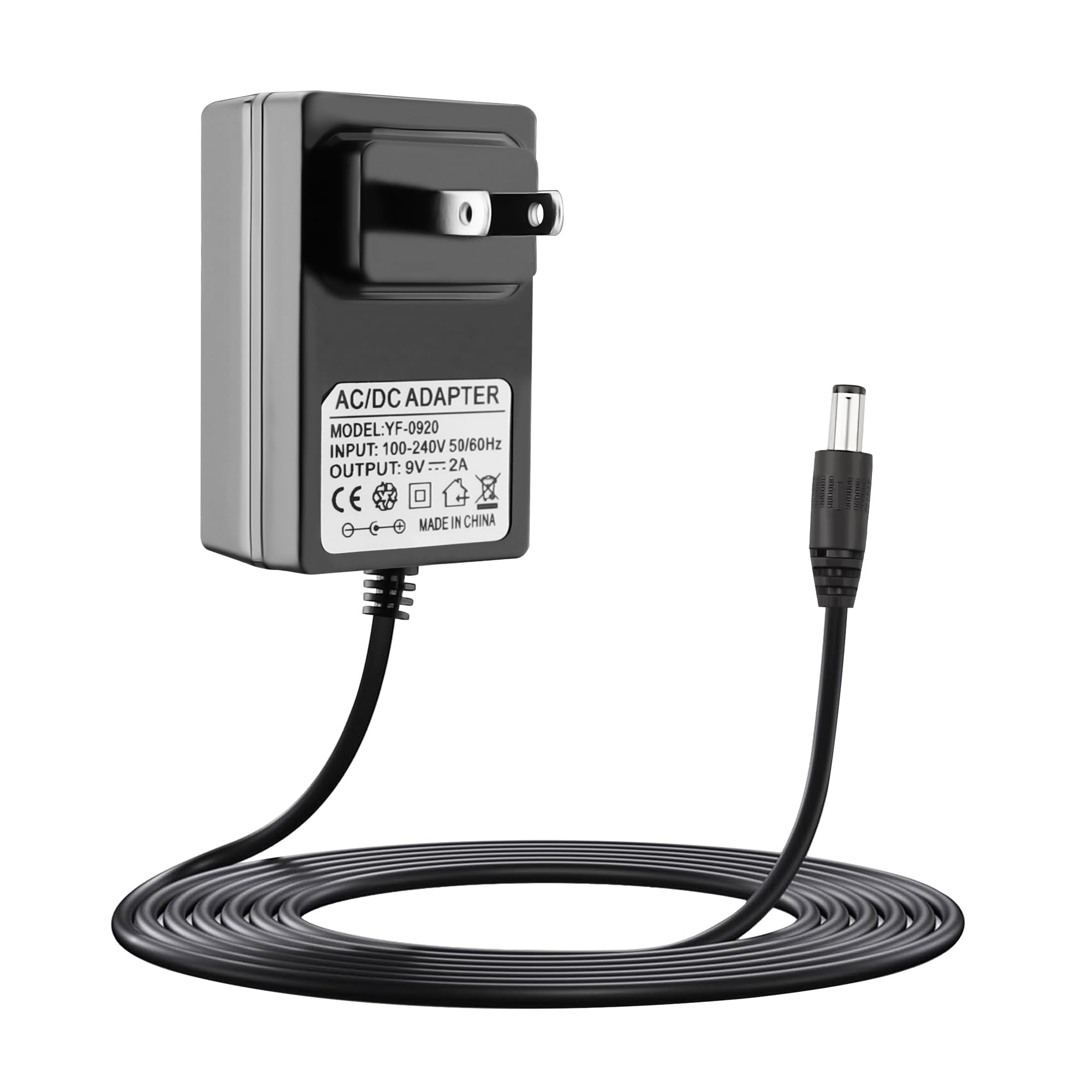 9V 2A Adapter for Crosley Record Player, Power Supply for Crosley Cruiser Portable Turntable Record Player CR8005A I II III Series, Schwinn Bike A10 A20 A40 220 430 Elliptical Trainer