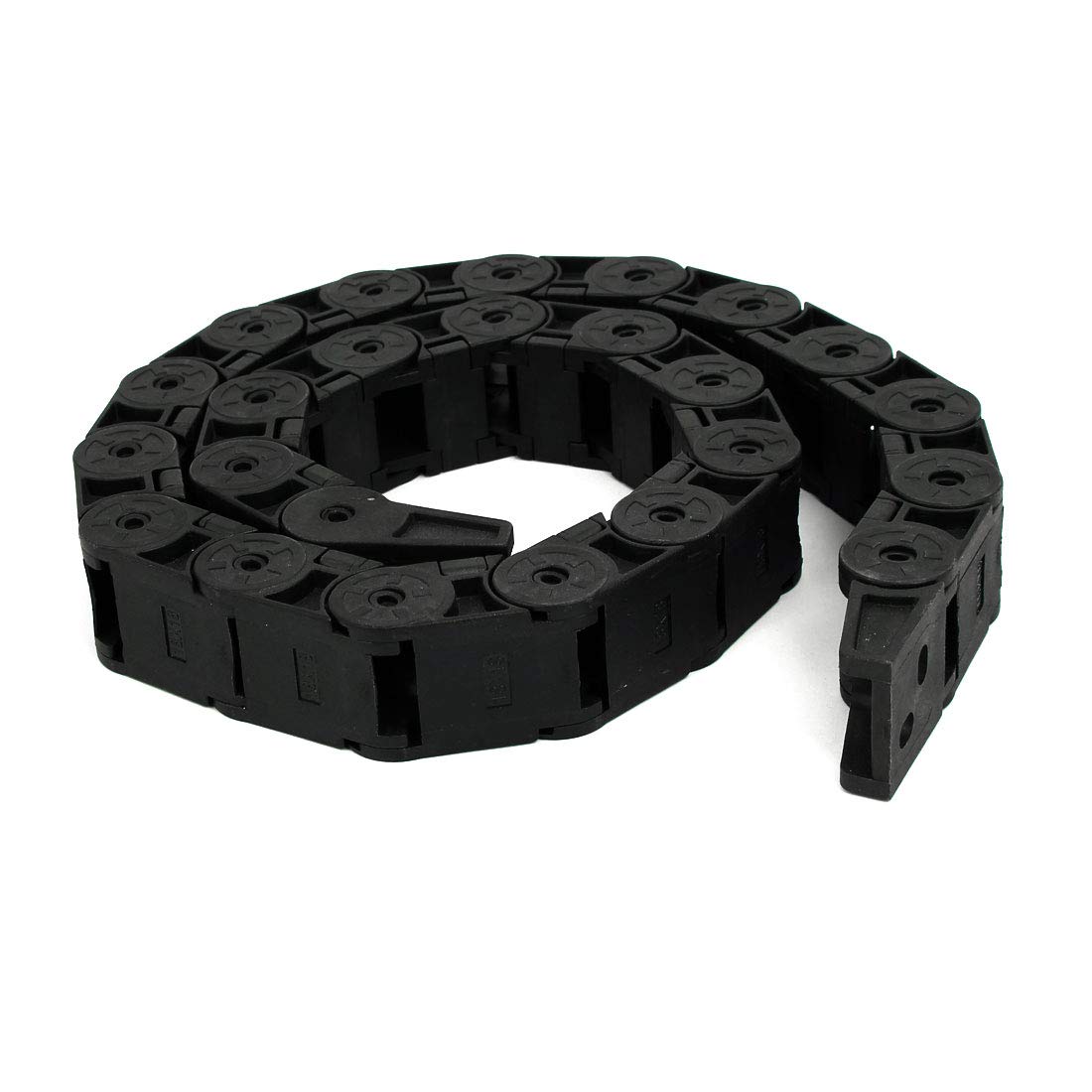 Catena portacavi in nylon da 18 mm x 18 mm, filo di traino nero, lunghezza 800 mm, catena a rulli per cavi efficienti e nizat