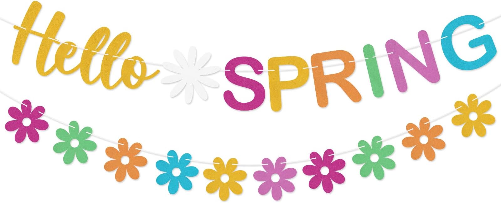 FHGG Happy Spring Banner Flower Banner