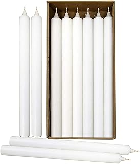 8 Pieces White Long Thin Candles for Weddings