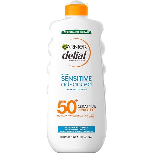 Garnier Delial Sensitive Advanced Leche Solar Alta Protección, 400ml