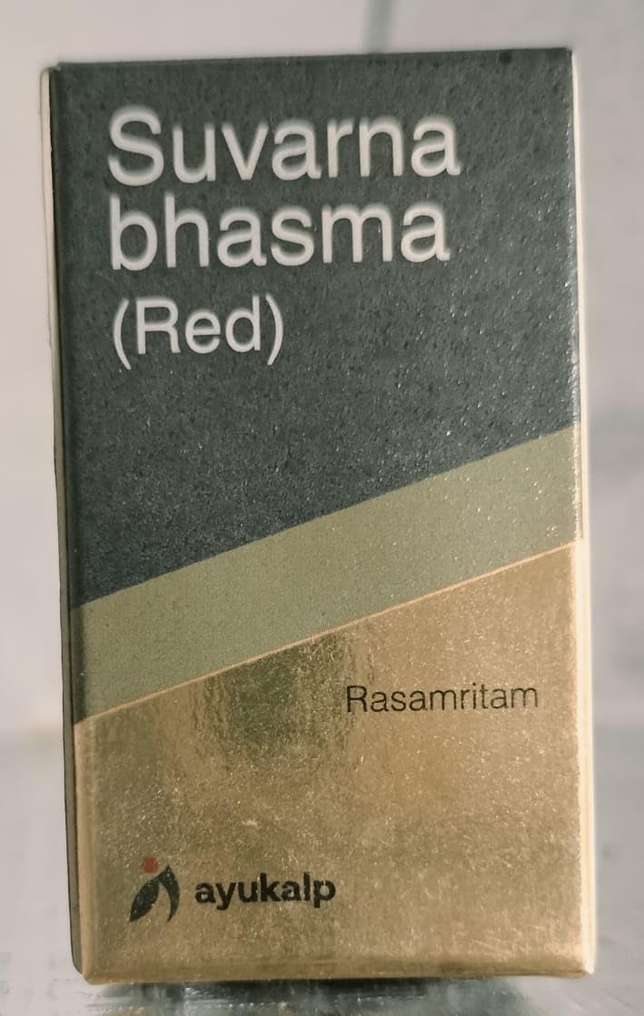 Swarna Bhasma Ayurvedic for Improves Muscle Strength, Rejuvenation and Digestive Support (100 mg)